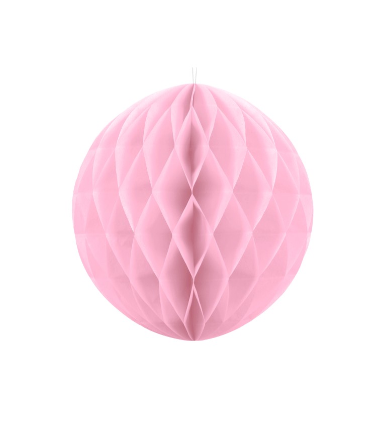 Papírová dekorativní koule - světle růžová I