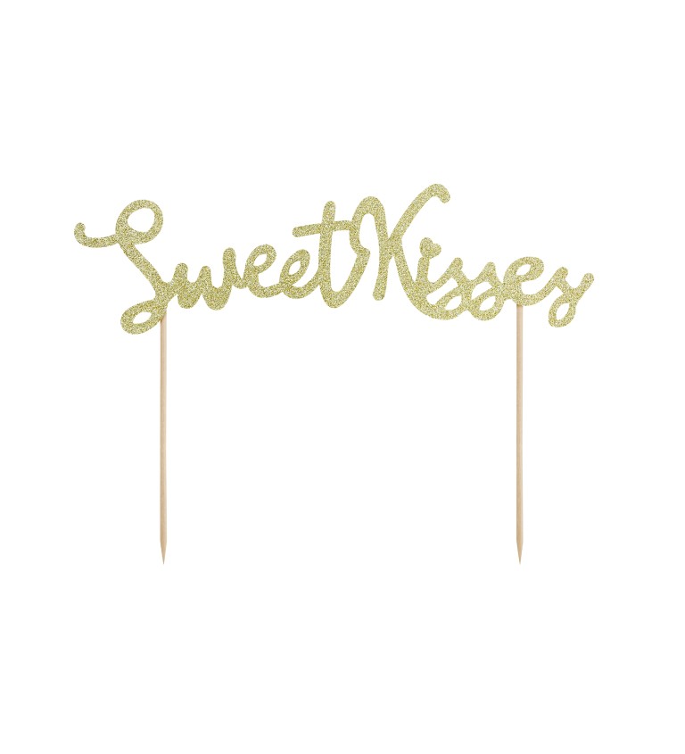 Stylový nápis na dort "SWEET KISSES"