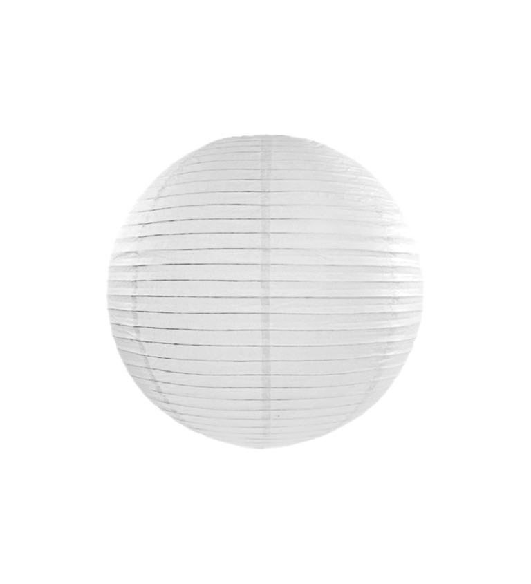 Bílý papírový lampión - 35 cm
