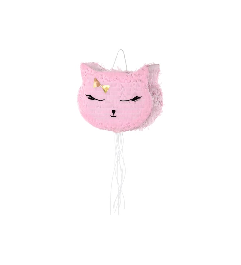 Růžová piňata Cat