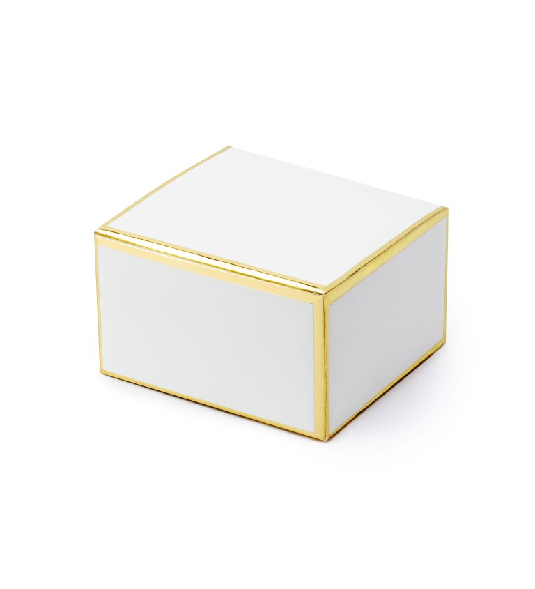 Bílá krabička se zlatými okraji 