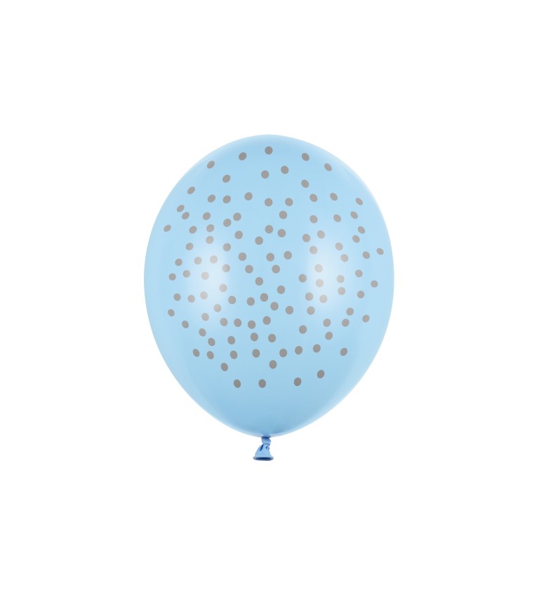 Balonek světlé modrý s puntíky