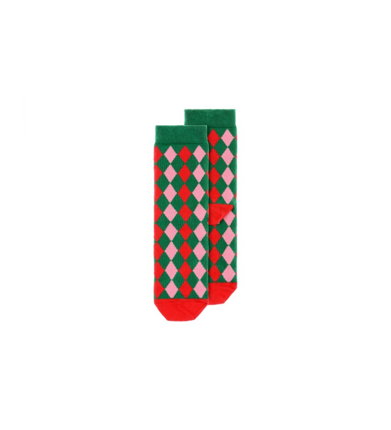 Dětské vánoční ponožky - kosočtverce