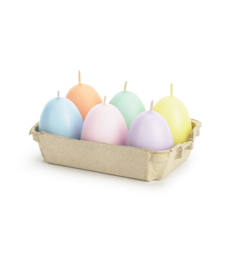 Barevné svíčky ve tvaru vajíček