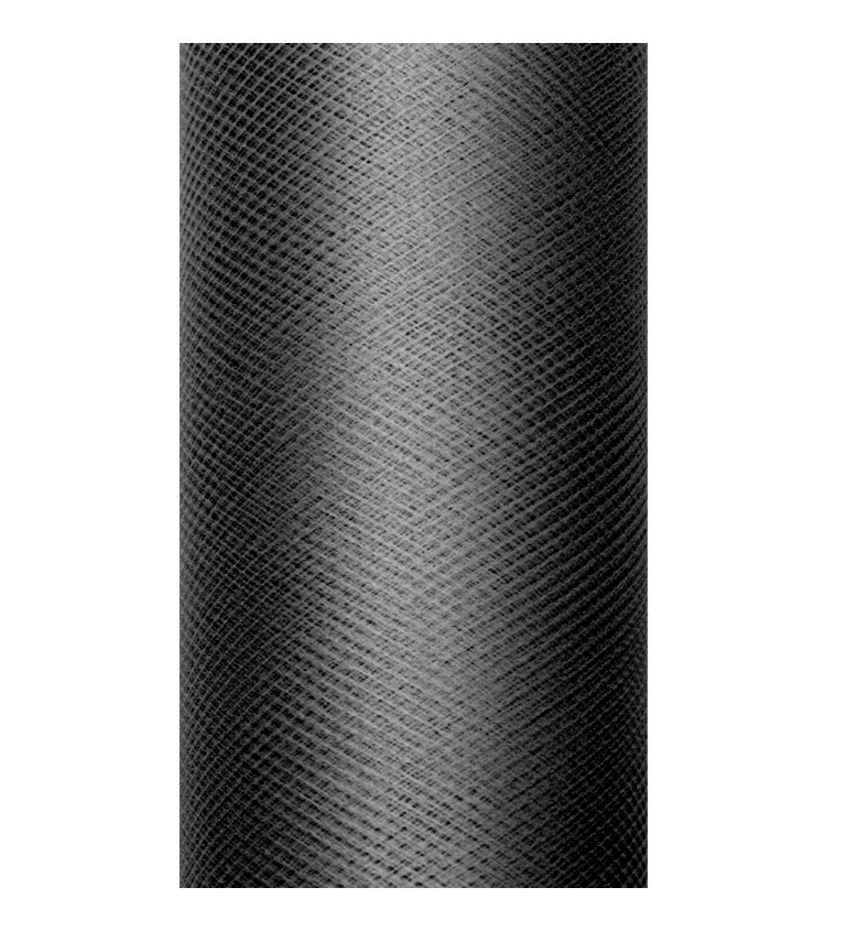 Jednobarevný černý tyl - 0,15 m