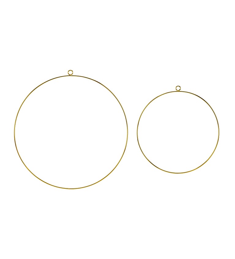 Dekorativní zlaté kovové kruhy