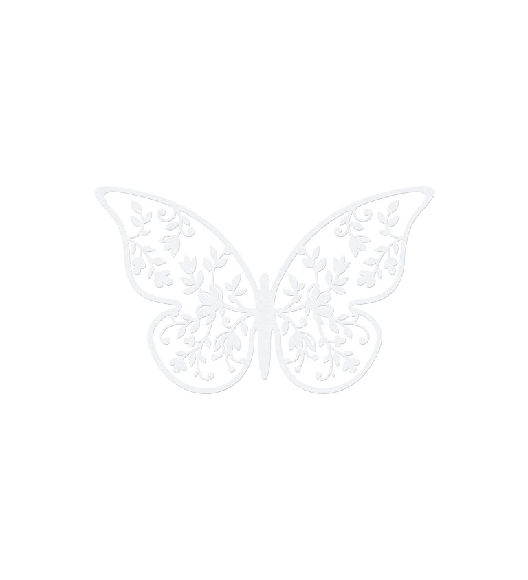 Bílí dekorativní motýlci IV