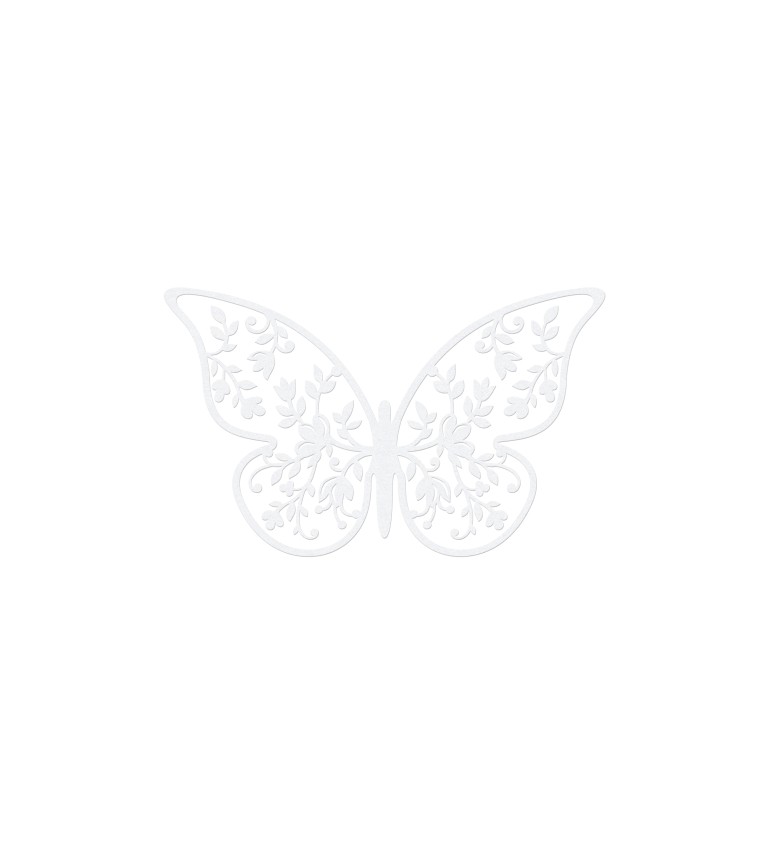 Bílí dekorativní motýlci II