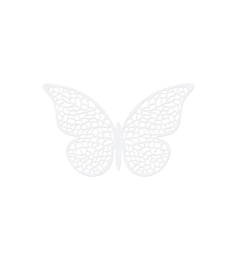 Bílí dekorativní motýlci V