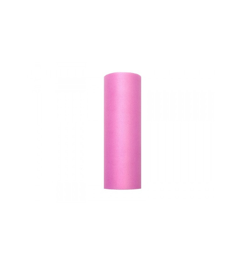 Sytě růžový tyl - 0,15 m