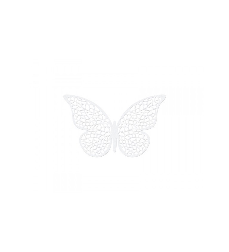 Bílí dekorativní motýlci III
