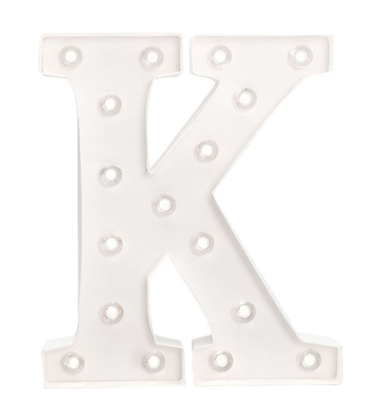 Svítící LED písmeno " K "