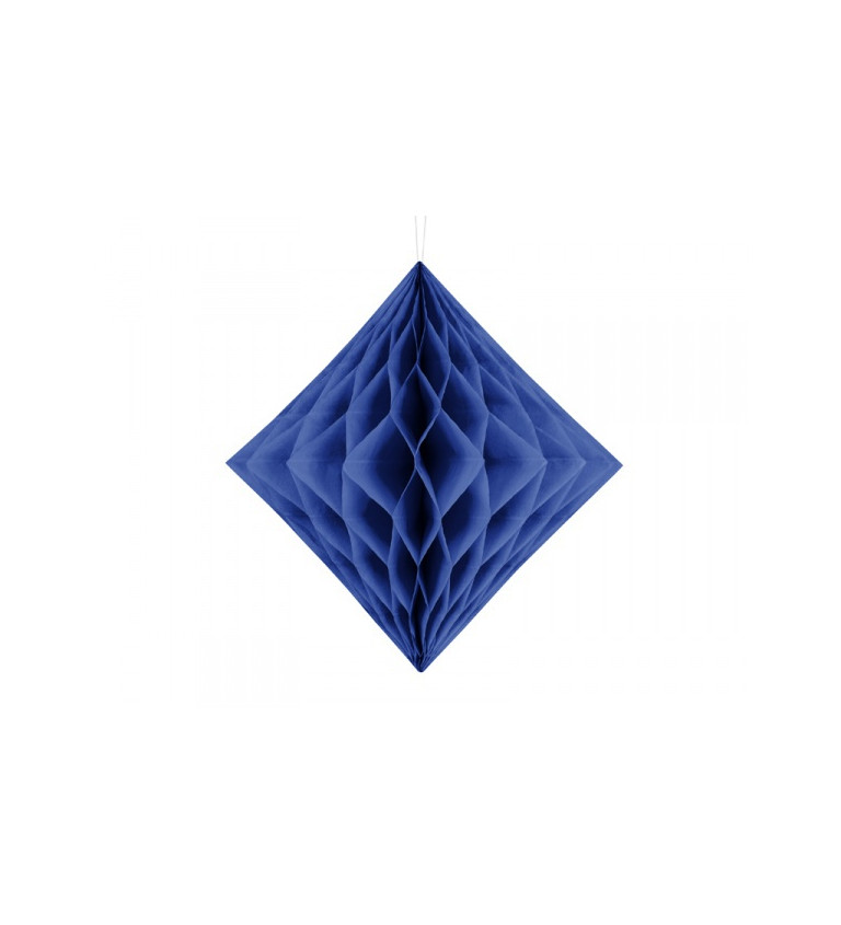 Papírový dekorativní diamant - tmavě modrý