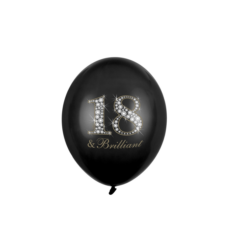 Balónek černý číslo 18