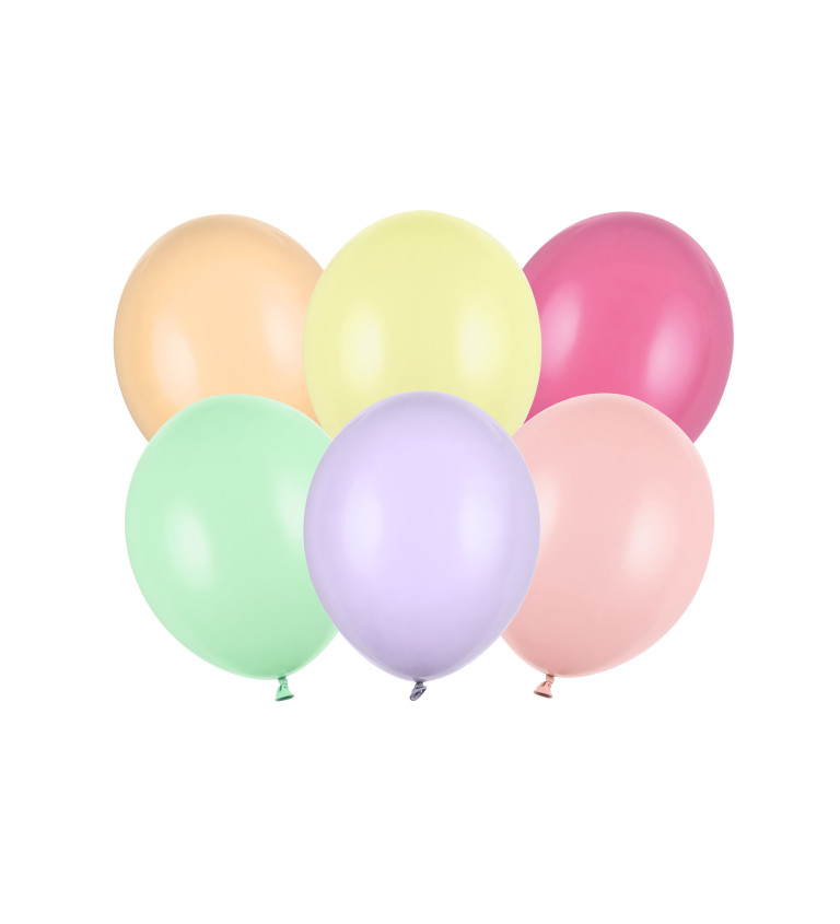 Latexové balónky v barevném pastelovém mixu