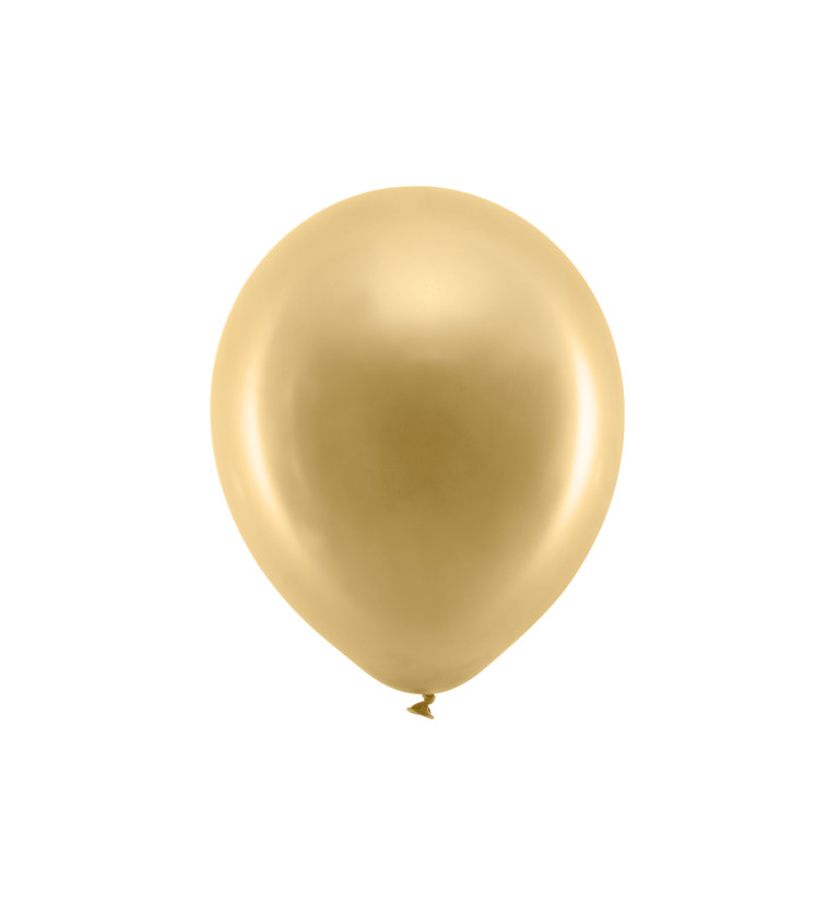 Latexový balónek - zlatá barva