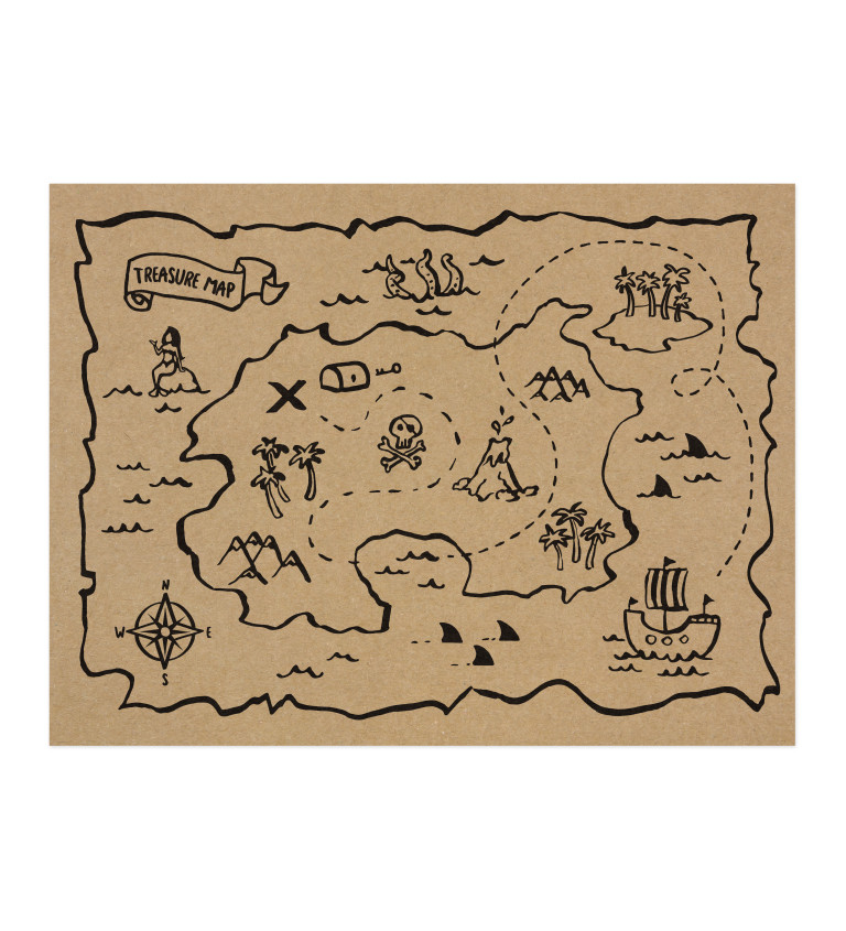 Pirátské mapy - prostírání