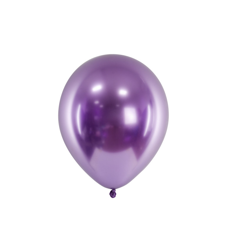 Balónky fialové - Chromové