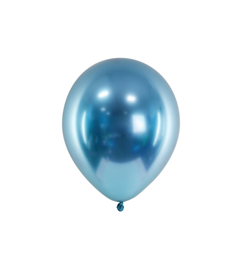Chromový modrý balónek