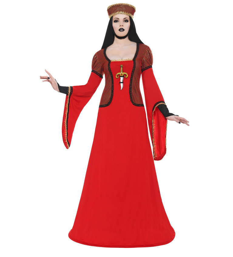 Dámský kostým - červená zlá královna