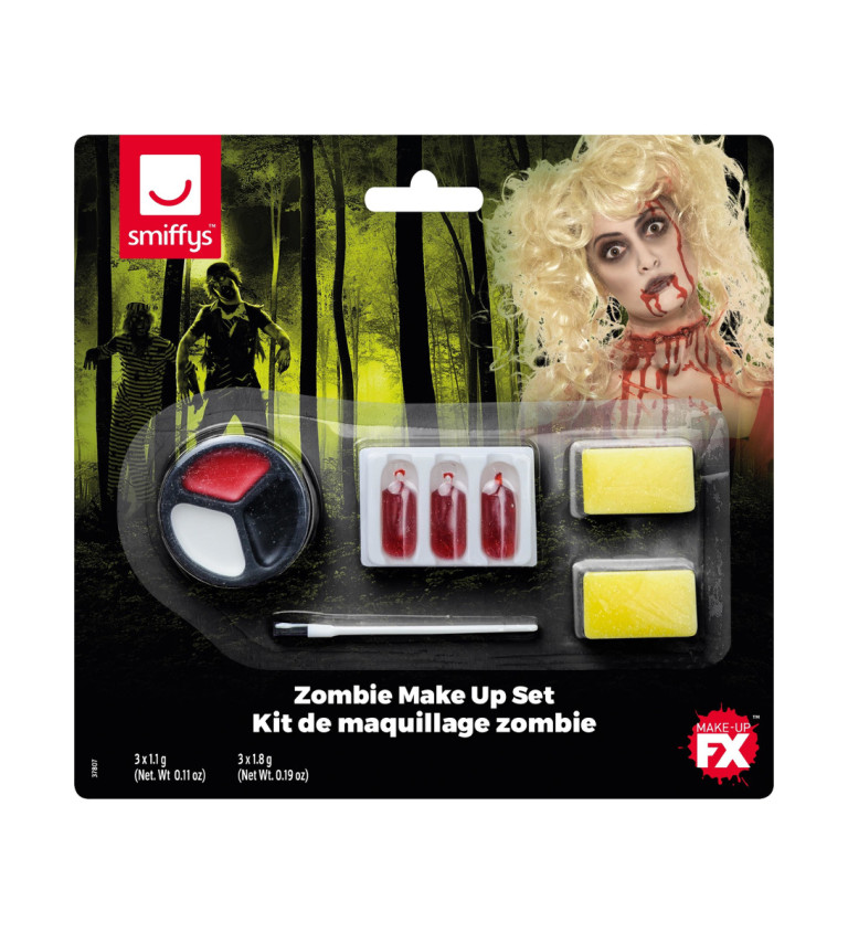 set makeup zombie