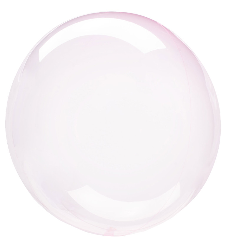 Průhledný balón - světle růžový