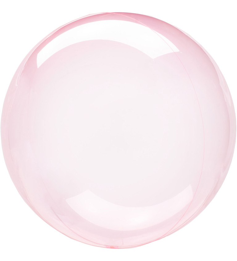 Průhledný růžový balón kulatý
