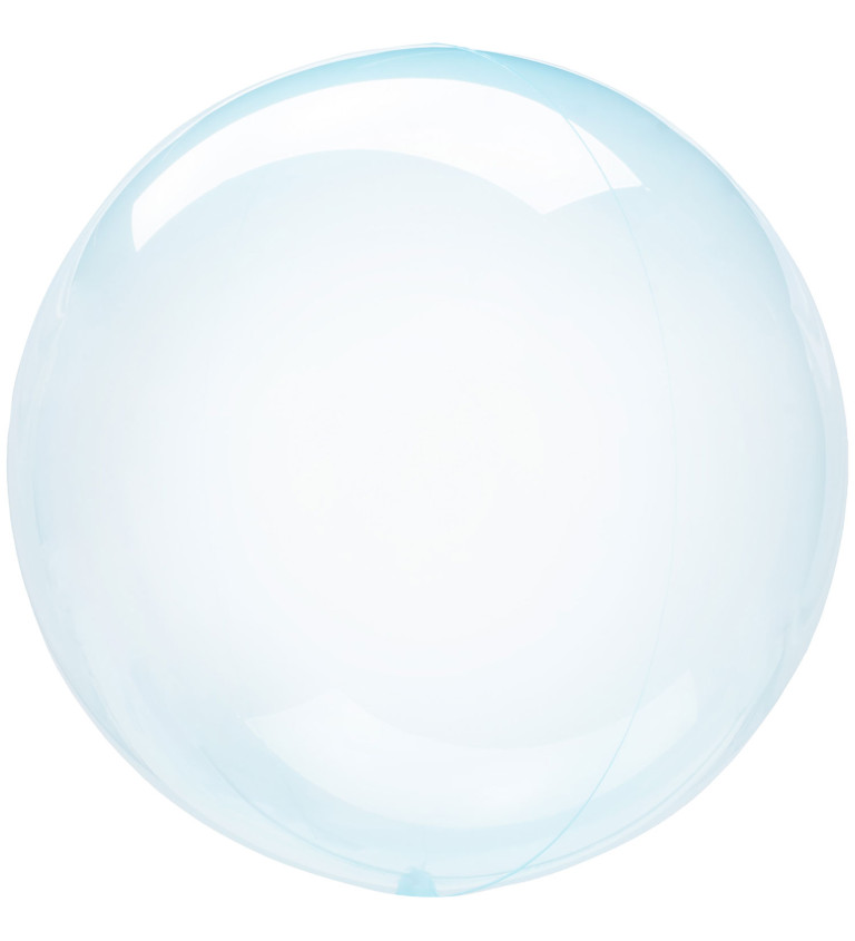 Průhledný modrý kulatý balón