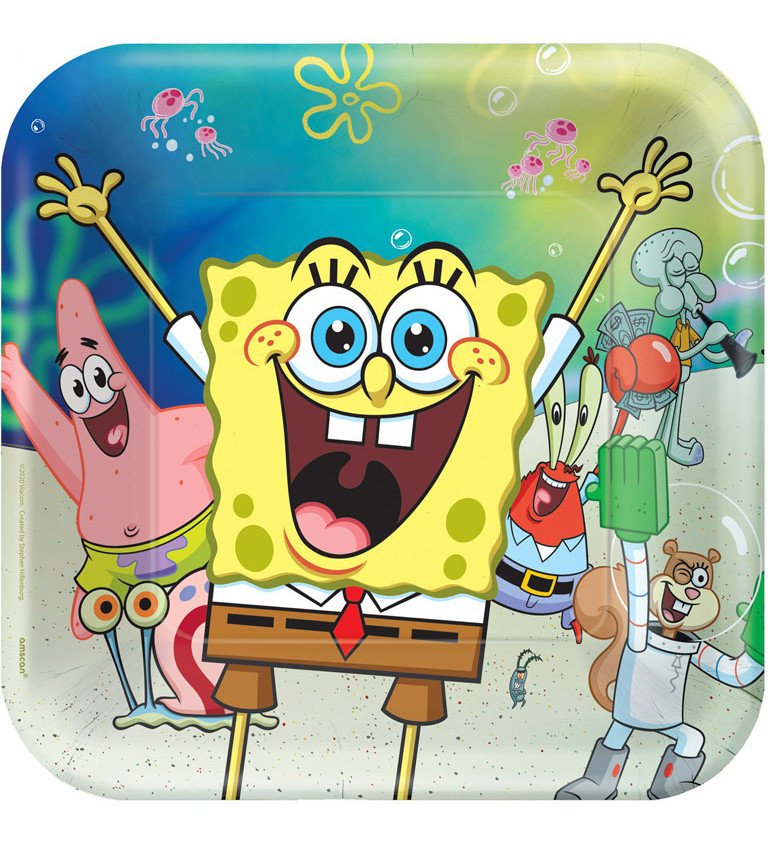 Talířky - hranaté, SpongeBob