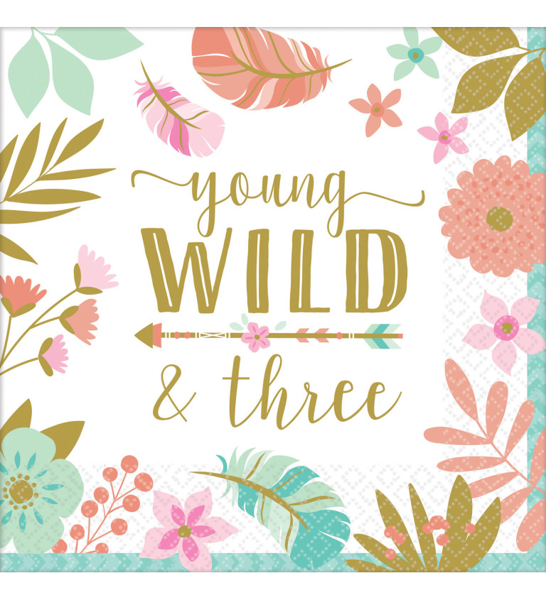 Ubrousky v boho stylu - Young, Wild & Three