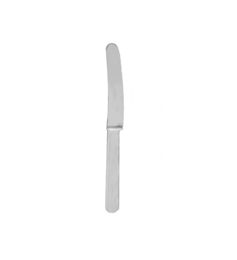Plastové nože - stříbrné