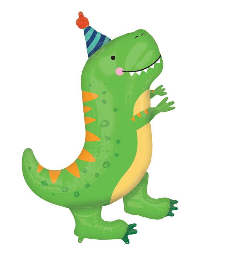 Fóliový balónek - narozeninový dinosaurus T-Rex