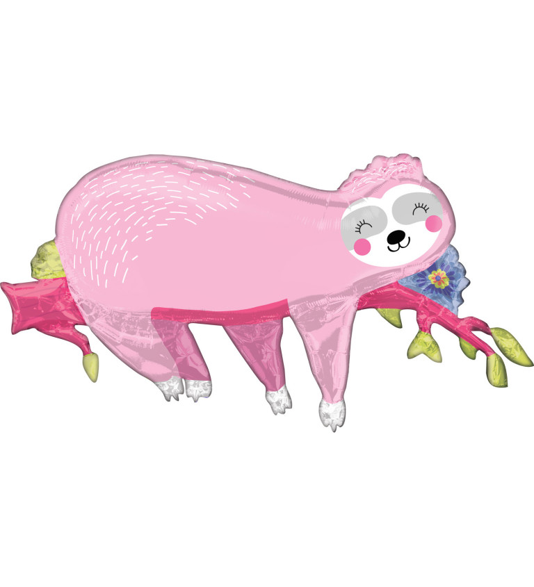 Růžový lenochod - Balónek