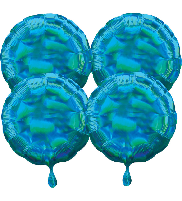 Fóliové balónky duhově tyrkysové
