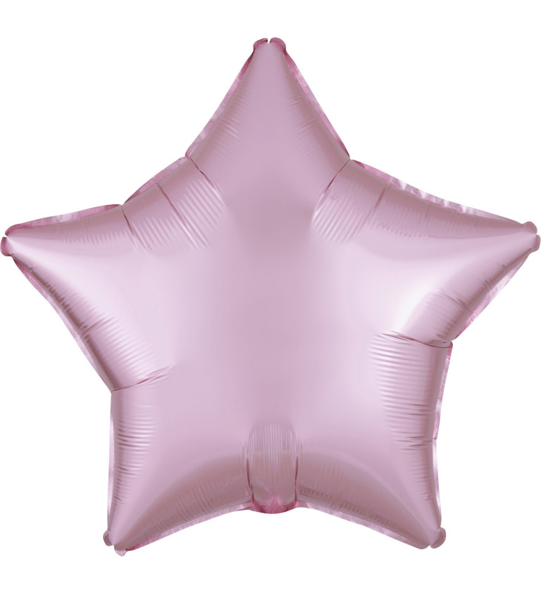 Fóliový balónek ve tvaru hvězdy - růžová