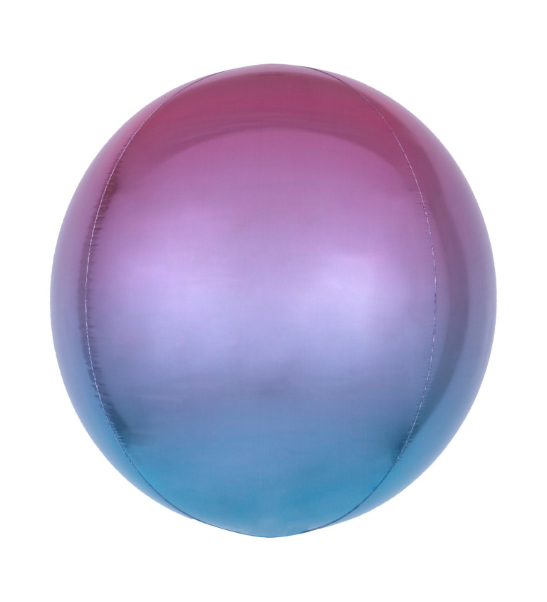 Růžovo-modrý balón ombré