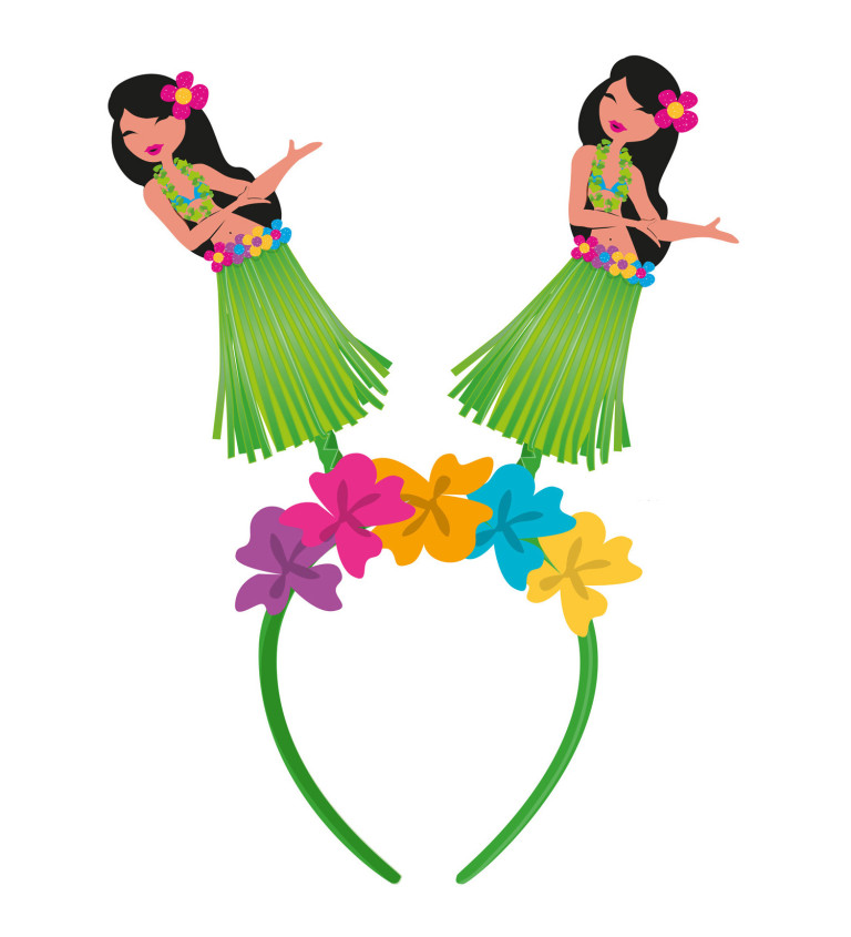 Havajská čelenka s Hula tanečnicemi