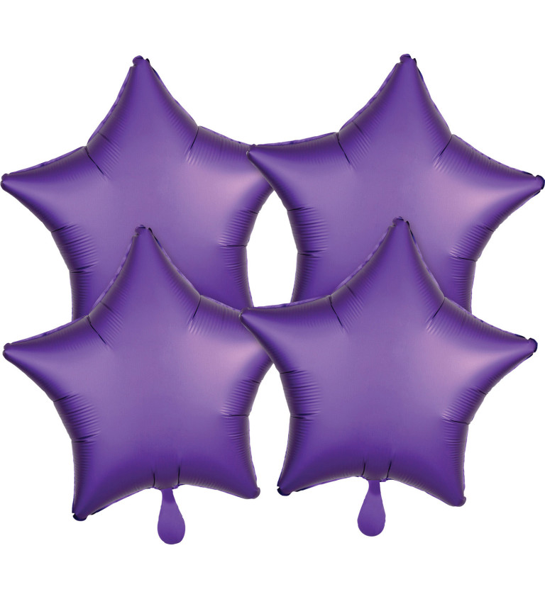 Fialové hvězdy - Set balónků