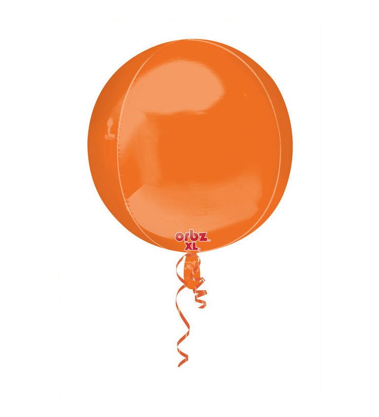 Kulatý oranžový balónek