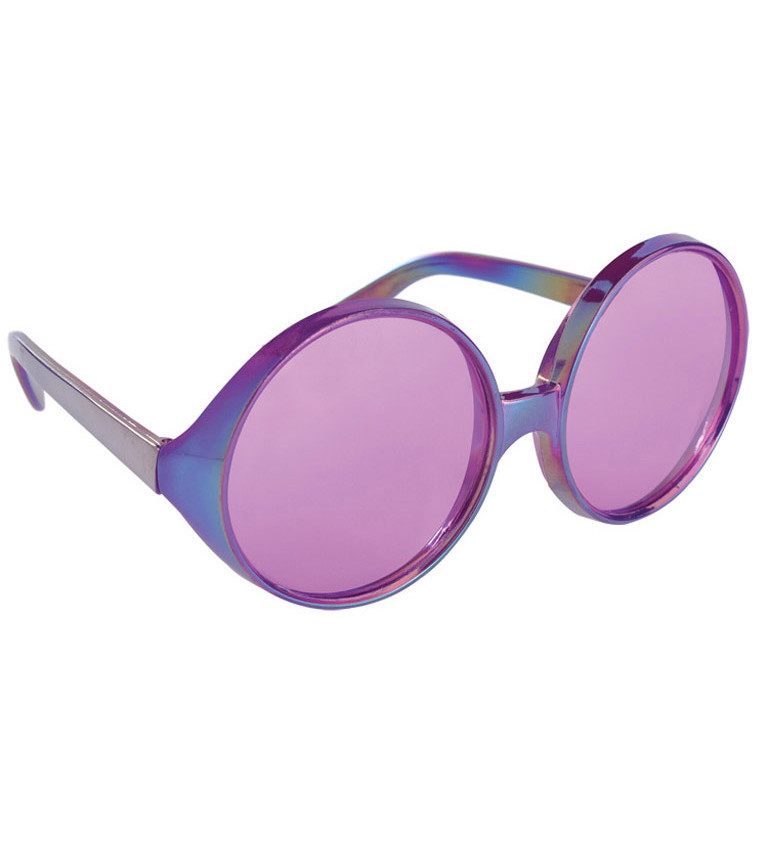 Brýle fialové kulaté