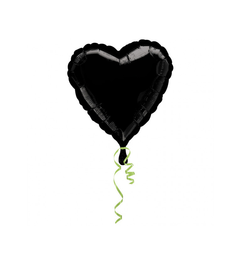 Fóliový balónek - černé srdce