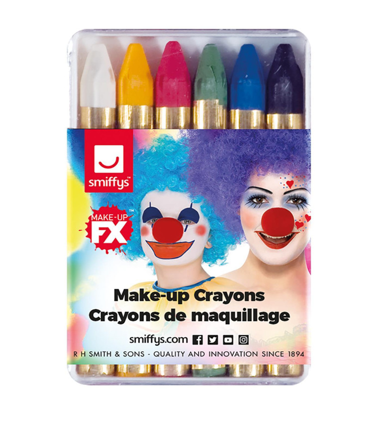 Make-up barevné pastelky na obličej