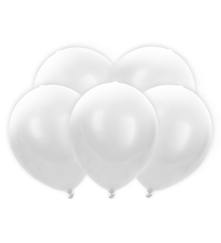LED balónky - bílé - 5 ks