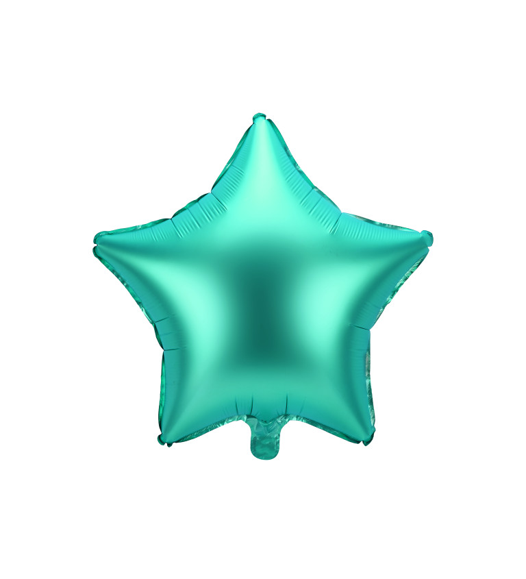 Fóliový balónek Zelená hvězda