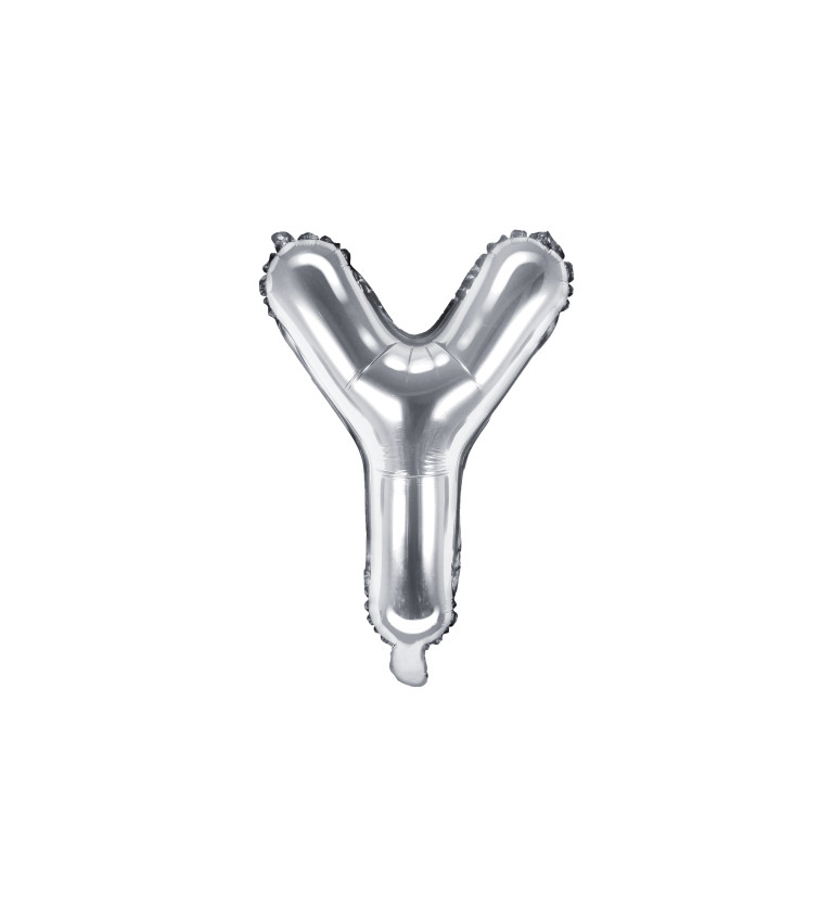 Fóliový balónek - stříbrné písmeno Y