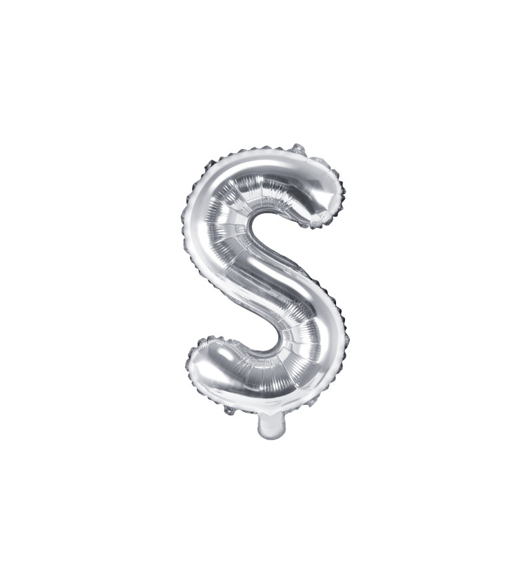 Fóliový balónek - stříbrné písmeno S