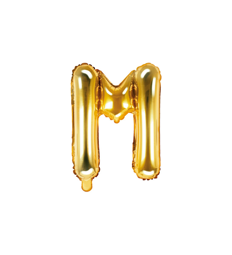 Fóliový balónek - zlaté písmeno M
