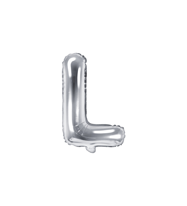 Fóliový balónek - stříbrné písmeno L