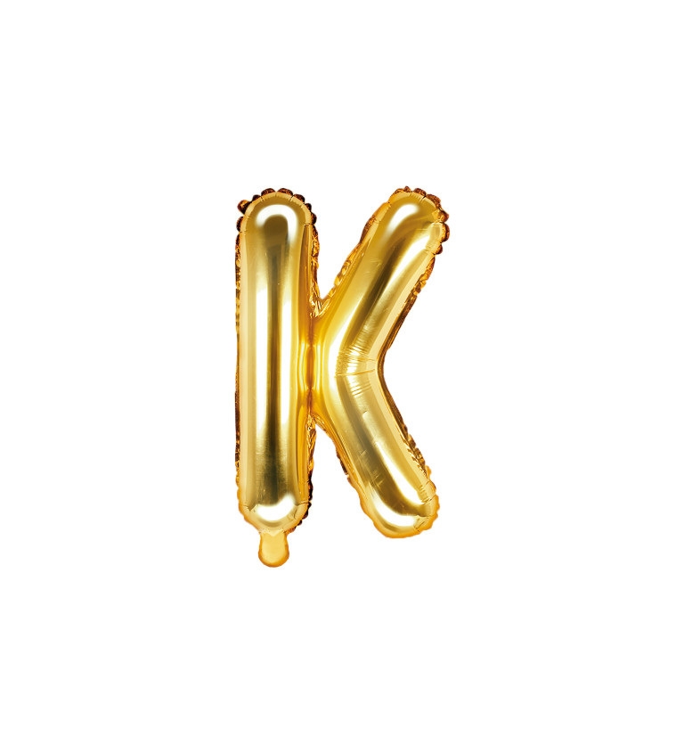 Fóliový balónek - zlaté písmeno K