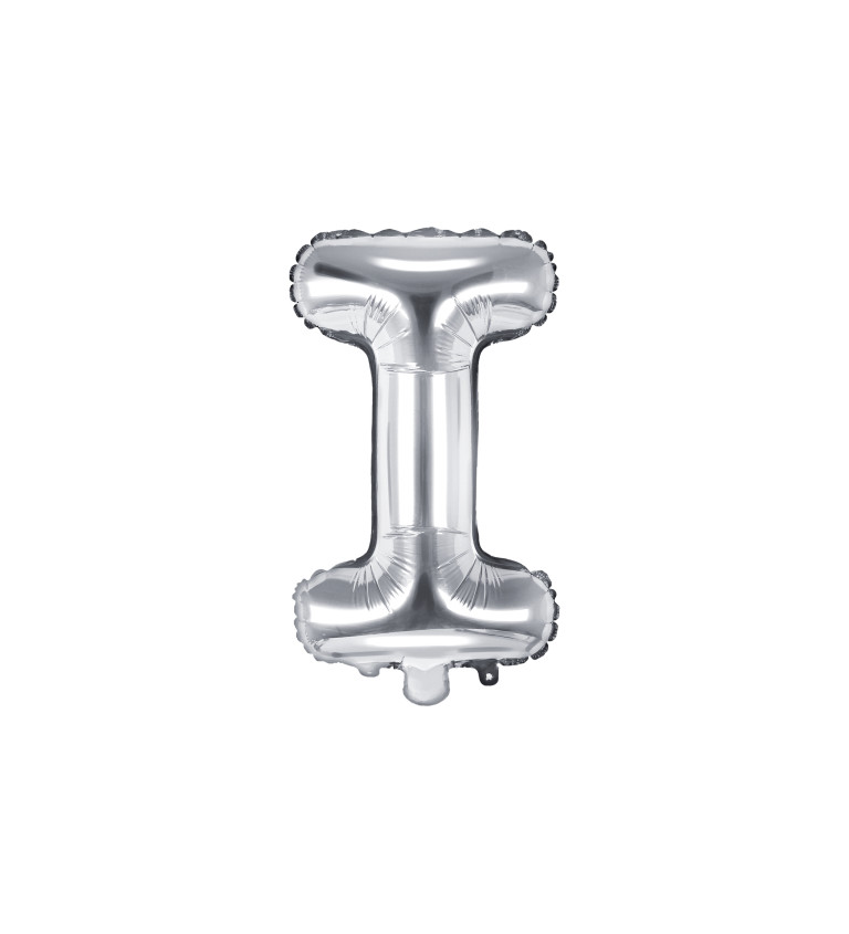 Fóliový balónek - stříbrné písmeno I